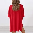 thumbnail image 3 of Lumtrix Womens Lounge Sets Shorts 2 Piece Matching Oversized T Shirt Biker Short Summer Outfits 2026 Casual Sweatsuits Spring Clothes Red XL, 3 of 5