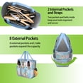 thumbnail image 6 of Garden Tool Bag,Pioneer Flower Floral Print Pattern Garden Tool Organizer,Garden Gifts,Waterproof Multi-Pocket Garden Tool Storage 11.8x5.5x11.4 Inch(Tools NOT Included), 6 of 6