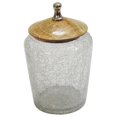 thumbnail image 1 of Crackle Glass Canister with Wooden Lid - Small, 1 of 1