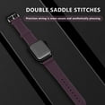 thumbnail image 7 of Kebiory Compatible with Apple Watch Band 38mm 40mm 41mm,Canvas Strap with Soft Leather Lining with Classic Firmly Buckle for iWatch Series8/7/6/5/4/3/2/1/SE for Women/Man (Purple), 7 of 7