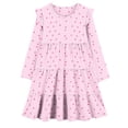 thumbnail image 4 of JDQJBZ Robe à Manches Longues pour Enfants, Imprimé de Cœurs, à Volants Superposés, Tenue d'Été Décontractée, 4 of 5