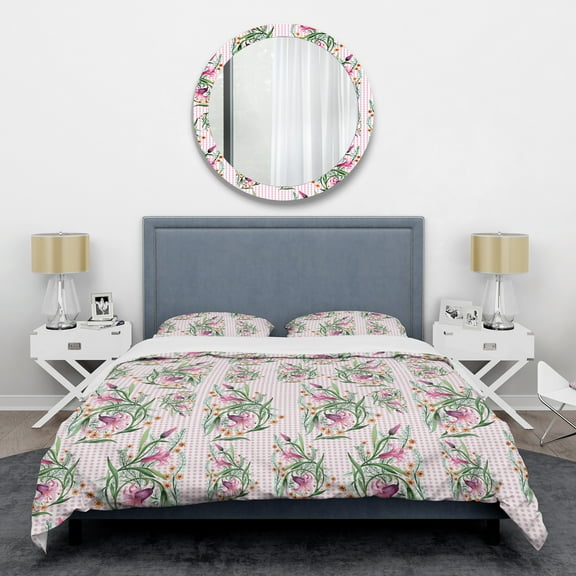 Designart 'Floral Botanical Retro X' Mid-Century Modern Duvet Cover Set