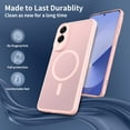 thumbnail image 2 of Designed for Samsung Galaxy S25 Edge Magnetic Phone Case,Precision Lens Hole Protection,Compatible with Mag-Safe,Ultra Slim,Shockproof Anti-Scratch Anti-fall Translucent Matte Phone Case,Pink, 2 of 6