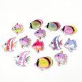 thumbnail image 2 of 50pcs Cartoon Fish-Shaped Pattern Decorative Button Creative Wooden Buttons Novelty Mixed Random Fashion Round 2 Holes Buttons for Sewing Crafting Scrapbook(30-36mm), 2 of 9