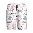 thumbnail image 3 of Picia Cute Magic Bunny Pajama Shorts for Men, Men's Pajama Bottoms, Sleepwear,Short Pajama Pants-Large, 3 of 9