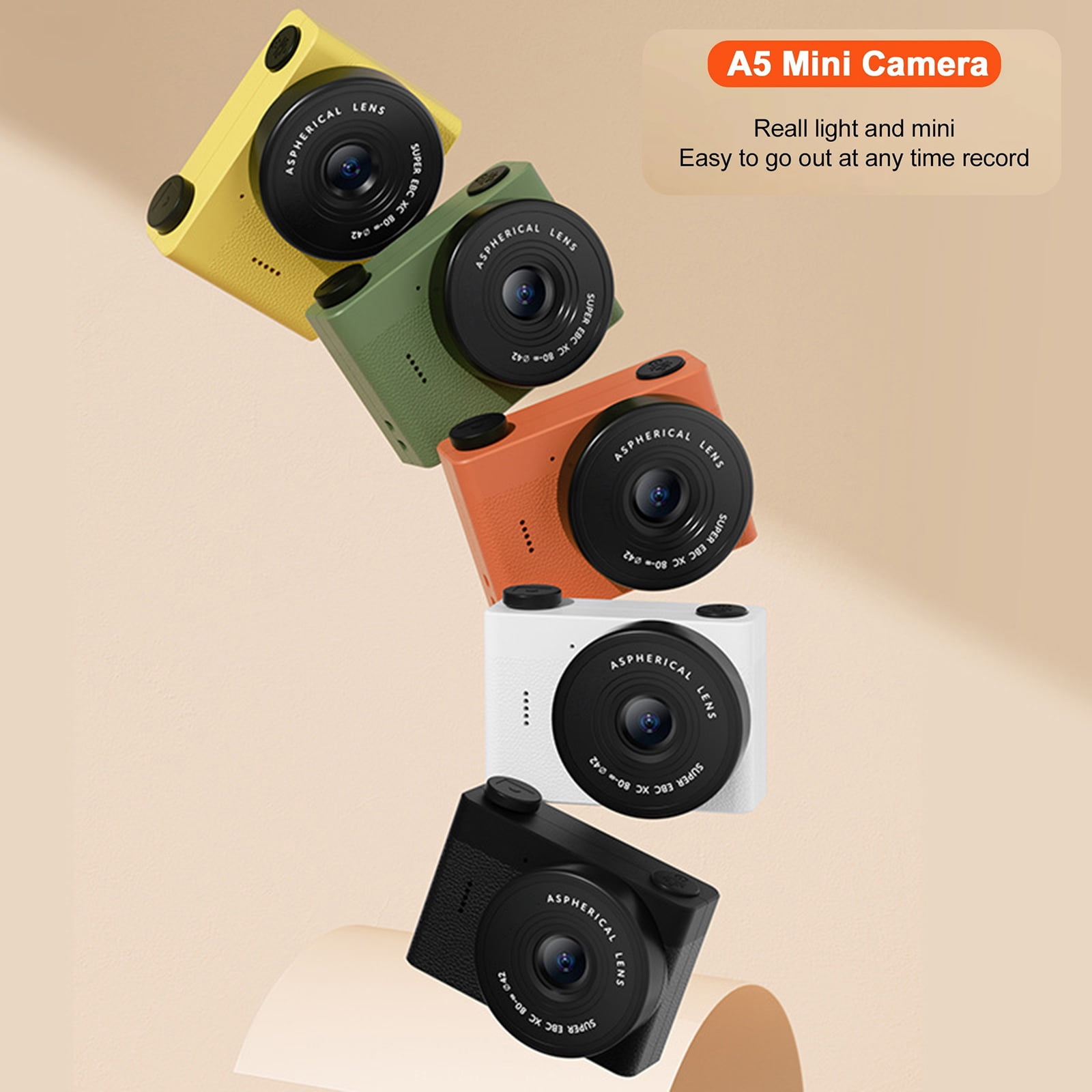 Retro Small Camera 1.54inch Screen Indoor Home Outdoor 720P Sports Camera Video Recorder with LED Fill Light Recording