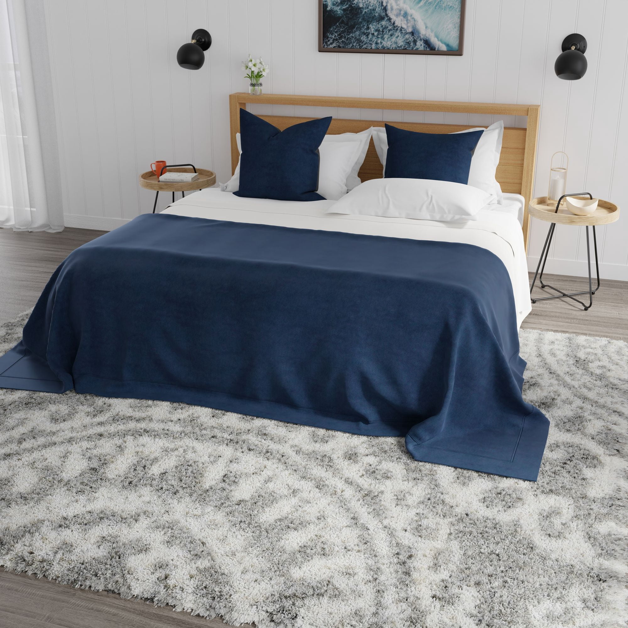 Mason Brooks Indigo Shag CG15B Transitional Geometric 2'6" X 8' Area Rug