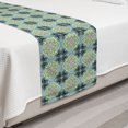 thumbnail image 2 of Floral Bed Runner, Latin Talavera Damask Mediterranean Floral Pattern, Decorative Accent Bedding Scarf for Hotels Homes and Guestrooms, Twin, Multicolor, by Ambesonne, 2 of 2