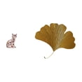 thumbnail image 1 of Estatua de gato, figura de escritorio, hojas de ginkgo, escultura de pared, decoración colgante de hierro forjado, adorno de cerámica, ideal para, 1 of 8