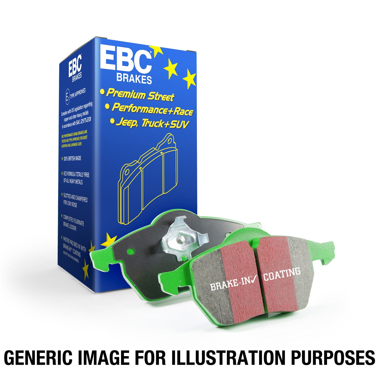 EBC Brakes Greenstuff 2000 Series Sport Brake Pad Set - Walmart.com
