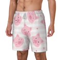 thumbnail image 2 of Uemuo Cartoon Pig Pattern Mens Swim Trunks Quick Dry Board Shorts with Mesh Lining, Stretch Beach Shorts Quick Dry No-Chafing Board Shorts-XX-Large, 2 of 9