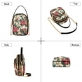 thumbnail image 3 of FORMRS Crossbody Bag for Women Quilted Travel Shoulder Cell Phone Purse with Chain Strap Handbag, Red Christmas Poinsettia, 3 of 7