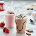 thumbnail image 3 of GUSTO Plastic Dome Lids Clear with Straw Slot for 12, 16, 20 & 24 oz. Milkshake Coffee Cups, 100-Pack, 3 of 7