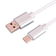 thumbnail image 2 of Cable de datos para teléfono móvil de carga rápida de metal pesado tejido de color sólido de nailon tipo C de Apple Android 2A, 2 of 4