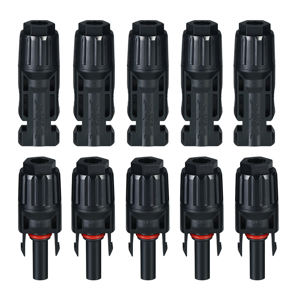 20 Pairs Male/Female Solar Panel Cable Connectors for PV System