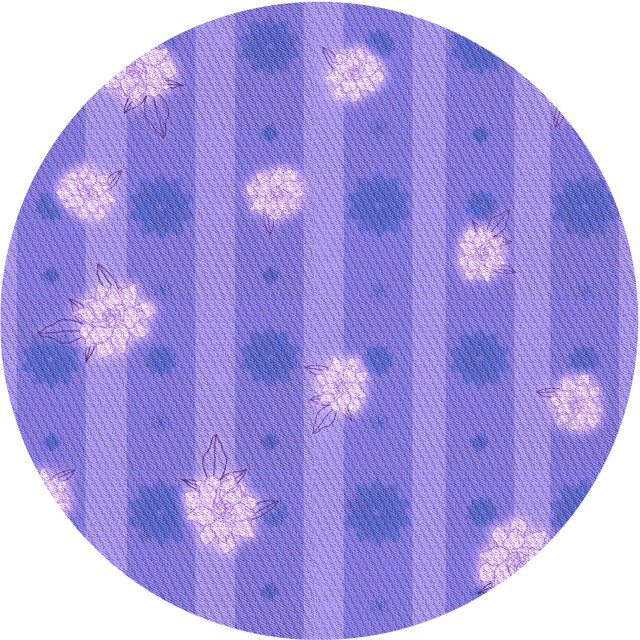 Ahgly Company Machine Washable Indoor Round Transitional Purple Mimosa Purple Area Rugs, 3' Round