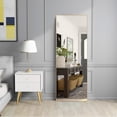 thumbnail image 3 of ZXNYH Full Length Mirror Decor Wall Mounted, Floor Dressing Make Up Mirror Bathroom/Bedroom/Living Room/Dining Room/Entry, Gold, 47" x 22", 3 of 7