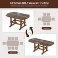 thumbnail image 4 of Harper & Bright Designs Extendable Wood Dining Table Set with Bench, 6 Pieces Kitchen Table Set with Removable Leaf and 4 Upholstered Dining Chairs, Beige, Espresso, 4 of 17