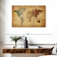 thumbnail image 3 of Elephant Stock Time Zones Map Of The World Wall Art - Horizontal Multi Panel Canvas - Living Room Wall Decor - Map Multi Panel - Brown And Orange Decor By Michael Tompsett - 38" x 24", 3 of 8