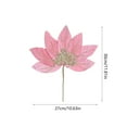 thumbnail image 3 of 10-Pack Mesh Christmas Flowers for Decor, Floral Spray Picks for Tree Vase and Wreath Arrangements, Artificial Glitter Stems for Home Party Event Styling(Pink), 3 of 6