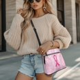 thumbnail image 4 of Eheartsgir Breast Cancer Awareness Campaign Crossbody Bag, Waterproof Women's Shoulder Bag PU Leather Stylish Crossbody Purse for Travel Daily Use, 4 of 7