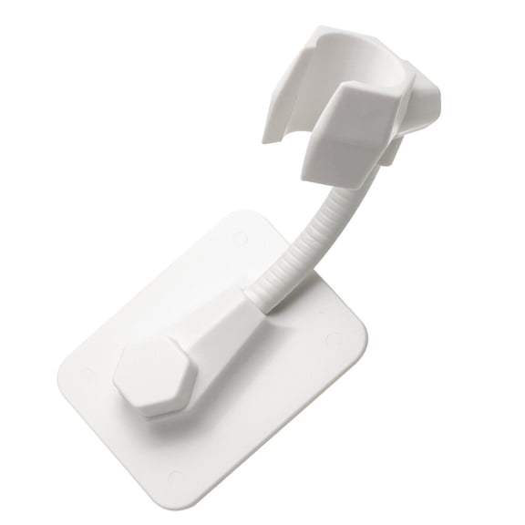 Healifty 2-Pack Flexible 360° Rotatable White Shower Holder Mount, No Drilling Required, Easy Installation
