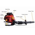 thumbnail image 6 of 80CC Gas Powered Backpack Leaf Blower 900CFM, Powerful 206MPH Extreme Duty 2-Cycle Petrol Powered Leaf blowers for Lawn/Garden Care Yard Snow/Grass Blowing Dust Debris Red, 6 of 7