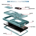 thumbnail image 3 of Allytechgroup Case for Samsung Galaxy S25 Ultra with 360° Rotatable Kickstand, [Slide Camera Cover] Shockproof Soft Bumper Rugged PC Phone Case Support Magnetic Car Mount for Women Men, Green, 3 of 11