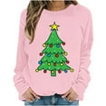 thumbnail image 5 of Taylonsss Chandail en Molleton de Noël à Col Rond pour Femmes Manches Longues Chandail Décontracté pour Hiver et Printemps Usage Quotidien, 5 of 5