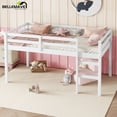 thumbnail image 3 of Bellemave Twin Low Loft Bed with Ladder and Guardrails Space Saving Twin Wooden Loft Bed Frame for Junior Loft Bed Frame with Strengthened Slats (Twin, White), 3 of 10