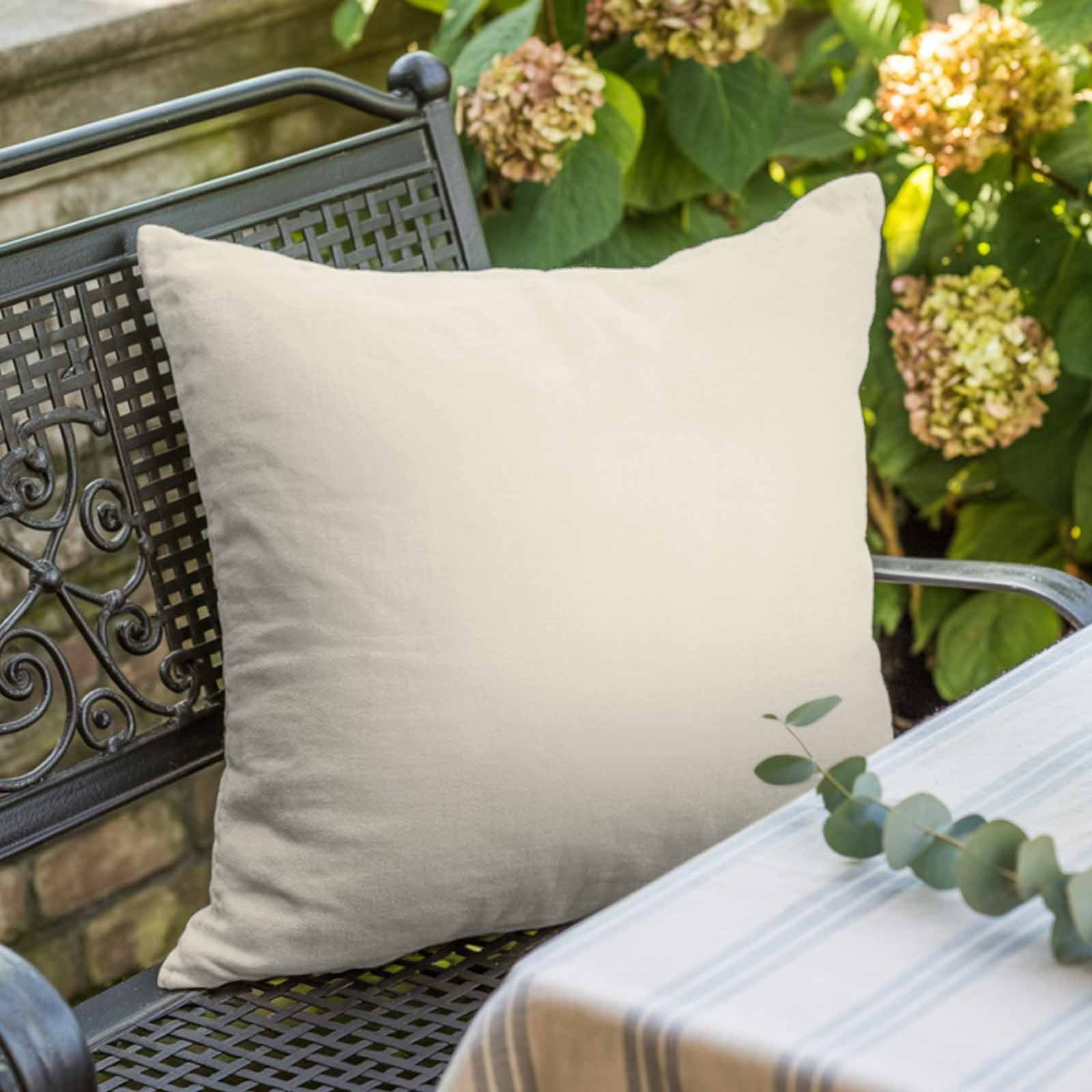 Cream Pillow Covers 24x24 Inch, Farmhouse Solid Beige Color Modern Art Linen Pillowcase with Invisible Zipper, Decorative Throw Pillow Covers Cushion Case for Couch Sofa Bed Living Room