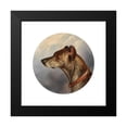 thumbnail image 2 of Carl Reichert 15x15 Black Modern Framed Museum Art Print Titled - Dog Portrait Round, 2 of 5