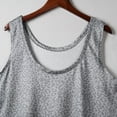 thumbnail image 6 of Wycnly Womens Tank Tops Loose Fit Lightweight Cotton Vintage Vest Tops Summer Fashion Leopard Print Round Neck Sleeveless Shirts Blouse Gray XL, 6 of 7