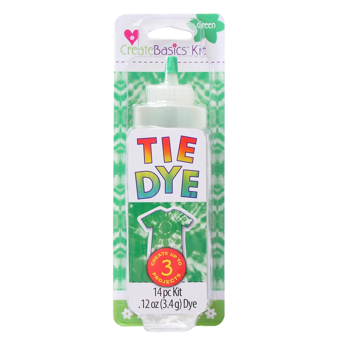 Create Basics 1 Color Tie Dye Kit Green, DIY Tie Dye