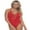 Tango Red, variant on Jezebel by Felina Henny Micro & Lace Bodysuit (Tango Red, Small)