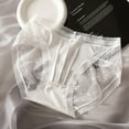 thumbnail image 5 of Elainilye Fashion Lace Underwear for Women Breathable Comfortable Soft and Sexy Lace Satin Underwear Briefs Panties,White, 5 of 6