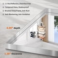 thumbnail image 3 of Arched Wall Mirror 24x20 Inch Black Metal Frame Tempered Glass Large Decorative Crystal Clear Shatterproof Mirror for Entryway Living Room Mantel Bathroom, 3 of 8