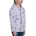 thumbnail image 5 of Kdxio Purple Butterfly Pattern Kids Boys Girls Zip Up Hoodie 3D Printed Hooded Sweatshirt Hoody Coat with Pocket 7-12 Y-Small, 5 of 6