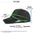 thumbnail image 2 of GHSOHS Baseball Cap -Hop Cowboy Hats Plain Newsboy Caps Black Baseball Hat Women Fashion Flag Print Hat Vintage Casual Baseball Cap Soft Top Sun Hat Unisex Adjustable Beach Baseball Hats Visors Pi, 2 of 2