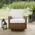 thumbnail image 2 of Crosley Furniture Bradenton Wicker Swivel Rocker Outdoor Chair with Sunbrella Patio Cushions for Porch, Deck, 2 of 13