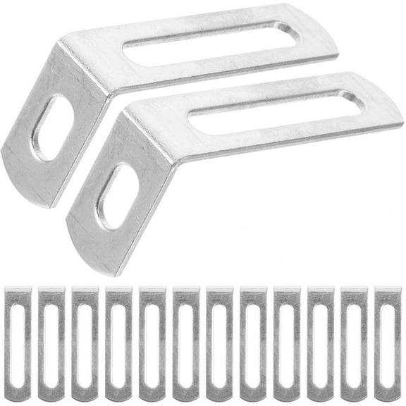 Milisten  20 Pcs Small Shelf Bracket Slotted Angled Brackets Heavy Duty