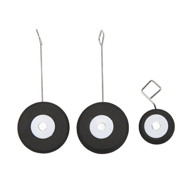 Tren de aterrizaje de avión RC, piezas de ala fija de avión RC negro de acero inoxidable, accesorio con rueda para WLtoys XK A250