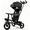 Black, variant on XJD 7-in-1 Toddler Bike with Push Handle for Ages 1-4, Foldable Lightweight Toddler Tricycle Stroller, Convertible Push Trike with Safety Harness, Gray
