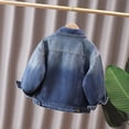 thumbnail image 7 of WQNVRNR Girls Denim Jacket- Drop Shoulder Fall Casual Button Front Jean Jacket Coat with Pockets Blue Size 11 Years, 7 of 7