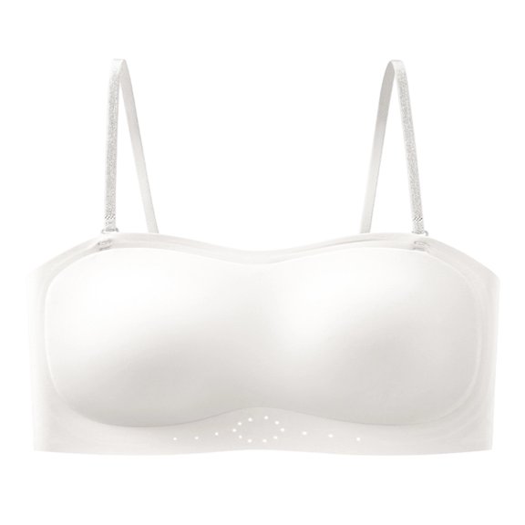 Clossjun Light Weight Women's Bra Off Shoulder 4WAY Strap–Strapless Convertible Seamless Bandeau with Adjustable Removable Straps