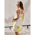 thumbnail image 3 of Multicolor Womens Halter Neck Allover Print A-Line Mini Sundress For Summer Beach Vacation & Casual Outing, 3 of 8