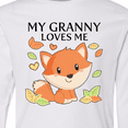 thumbnail image 4 of Inktastic My Granny Loves Me- little fox Long Sleeve Youth T-Shirt, 4 of 5