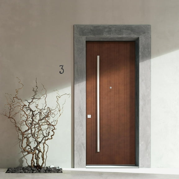 TAILTOSS 1Set Modern Design Metal House Numbers for Home Decoration in Dark Brown 7.8X4X0.5in