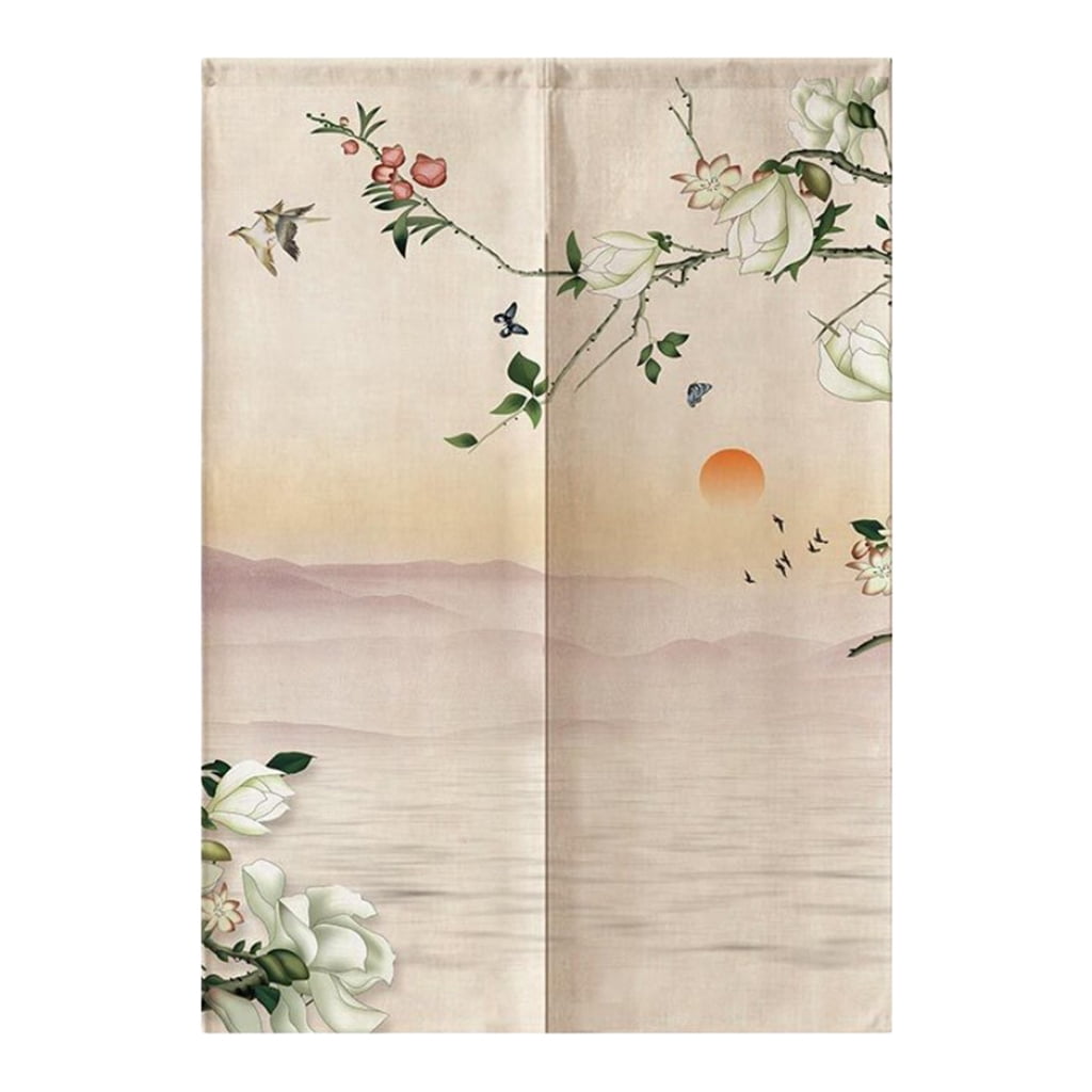 Chinese Door Curtain Feng Shui Tapestry Japan Kitchen Doorway Room Divider Retro 