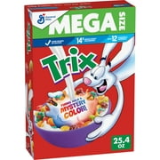 Trix Fruity Breakfast Cereal, 6 Fruity Shapes, Whole Grain, Mega Size, 25.4 OZ